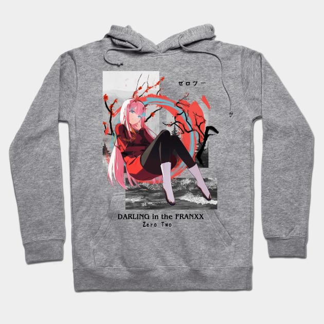 Landscape shards Sakura dawn Hoodie by stingi